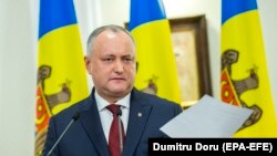 Președintele Igor Dodon la o conferință de presă la 5 noiembrie 2018