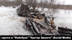Сожжённый и распиленный мост под Магаданом