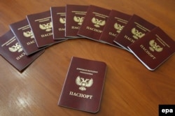 Ukrainian President Petro Poroshenko has denounced Moscow's recognition of travel documents issued by separatists in Ukraine. (file photo)