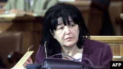 Поранешната претседателка на ЈУЛ и сопруга на Слободан Милошевиќ - Мирјана Марковиќ