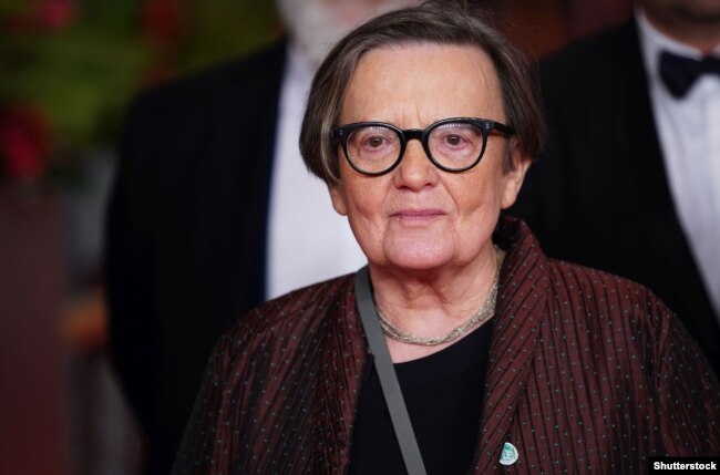 Режисерка Аґнєшка Холланд під час презентації фільму &laquo;Mr. Jones&raquo; у Берліні на 69-му &laquo;Берлінале&raquo;, 10 лютого 2019 року