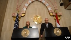  کنفراس خبری وزیران خارجه مصر و آمریکا