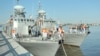 Иранские корабли во время одного из "дружественных визитов" на базу Каспийской флотилии ВМФ РФ 