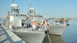 Иранские корабли во время одного из "дружественных визитов" на базу Каспийской флотилии ВМФ РФ 