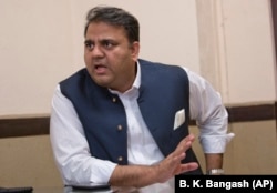 Pakistani Information and Broadcasting Minister Fawad Chaudhry