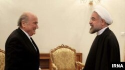  دیدار حسن روحانی و سپ بلاتر در تهران