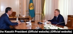The meeting between Nazarbaev (right) and Babanov that sparked the row.7. Official Website (Office of the Kazakh President).