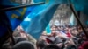 Митинг под стенами крымского парламента в Симферополе в поддержку территориальной целостности Украины. Крым, 26 февраля 2016 года