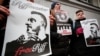 UKRAINE – A rally near the Office of the President in support of Andriy Antonenko, Yuliya Kuzmenko and Yana Duhar, who are suspected by police of the murder of journalist Pavlo Sheremet. Kyiv, January 14, 2020