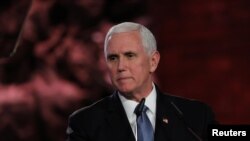 U.S. Vice President Mike Pence at World Holocaust Forum at Yad Vashem Holocaust memorial centre in Jerusalem. January 23, 2020.