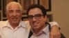 Iranian-American consultant Siamak Namazi (R) is pictured with his father Baqer Namazi, undated