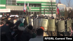 Столкновения митингующих с полицией. Магас, 27 марта 2019 г.