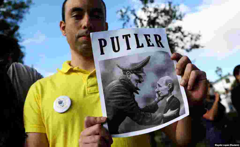 An anti-war protest outside the Russian Embassy in San Jose, Costa Rica, on February 26.