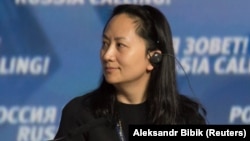 Meng Wanzhou attends a session of the VTB Capital Investment Forum in Moscow in October 2014.