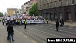 Prosvjed u Sarajevu, 8. travnja 2016.
