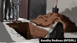 "Siyasi məhbusun son mənzili". Karikatura. Gündüz Ağayev. 30aprel2017