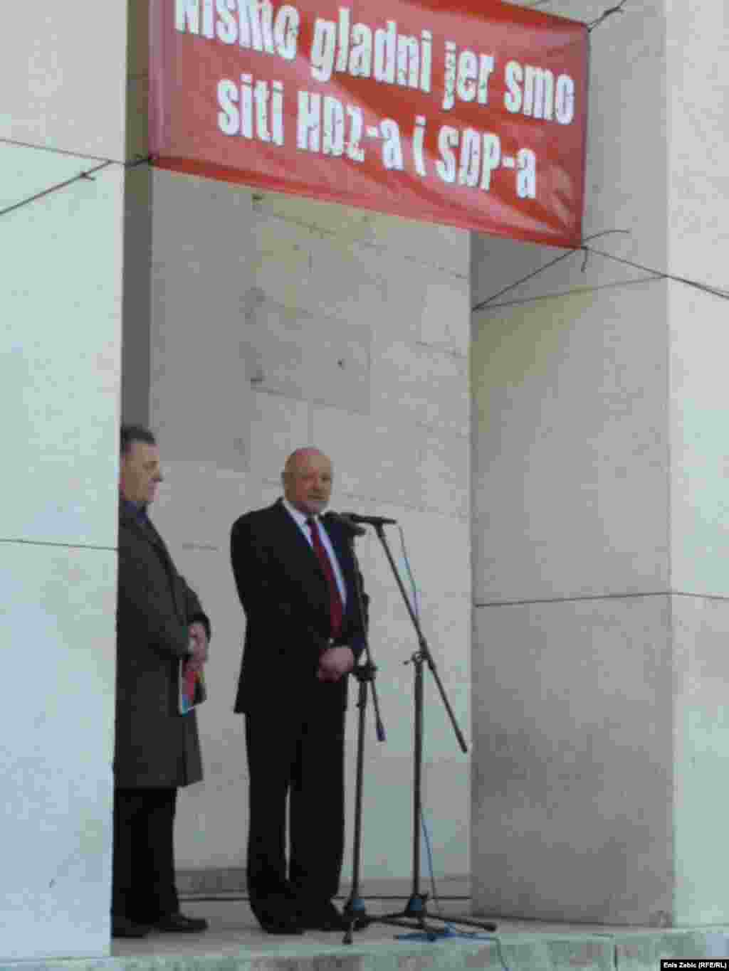 Prosvjedi umirovljenika u Zagrebu, 23. ožujka 2011, Foto: Enis Zebić/RSE