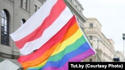 Беларускі нацыянальны сьцяг і сьцяг ЛГБТ