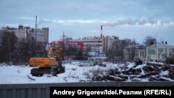 Пустырь на месте "горелой школы". Январь 2020 года.