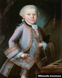 Mozart-ın portreti, 1763-cü ildə, vunderkindin 7 yaşında çəkilib.