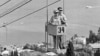 Vacationers enjoy a low-frills aerial lift in Yalta, 1968.