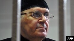 Oyub Titiyev, head of the Chechnya branch of rights group Memorial, waits to hear the verdict in the town of Shali on March 18.