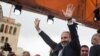 Нікол Пашыньян на мітынгу пасьля абраньня прэм'ер-міністрам Армэніі