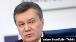 Виктор Янукович на пресс-конференции в Москве, 2 марта 2018 года.