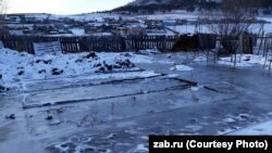 Зимнее наводнение в Забайкалье, архивное фото