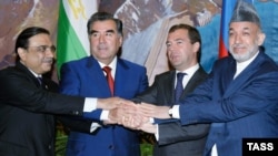 President of Afghanistan Hamid Karzai, President of Pakistan Asia Ali Zardari, President of Russia Dmitry Medvedev, and President of Tajikistan Emomali Rahmon to hold a summit in Dushanbe on September 2.