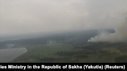 Лесные пожары в Сибири.