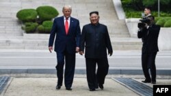 Presidenti amerikan Donald Trump dhe udhëheqësi i Koresë Veriore, Kim Jong Un. 