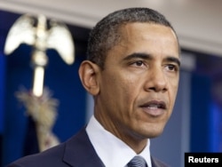 U.S. President Barack Obama announces the withdrawal of U.S. troops from Iraq in the briefing room of the White House in Washington on October 21.