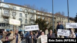 Prosvjedi umirovljenika u Zagrebu