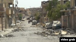 A street in Mosul after liberation by Iraqi government forces.