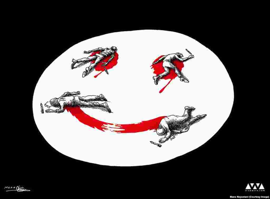 Работа иранского художника Мана Нейестани. &nbsp;