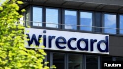 Логотип Wirecard на офісі компанії поблизу Мюнхена в Німеччині, 1 липня 2020 року