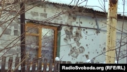 Ukraine -- The consequences of the shelling around Donetsk