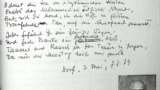 Detaliu al unei pagini din dosarul Securității cu o poezie de Alfred Kittner și portretul său