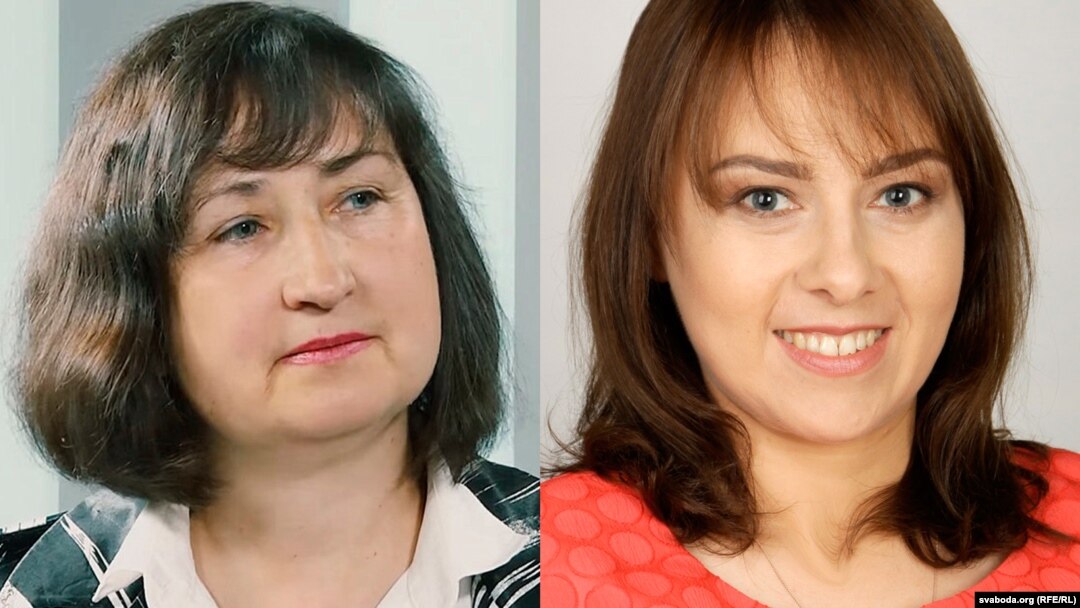 Alena Anisim (left) and Hanna Kanapatskaya