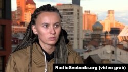 Ярина Чорногуз під час інтерв'ю Радіо Свобода