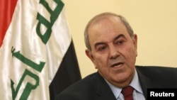 Head of the Al-Iraqiyah coalition Ayad Allawi