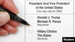 Buletin de vot în Carolina de nord, 20 octombrie 2016