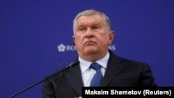 Chief Executive of Rosneft Igor Sechin attends a session of the St. Petersburg International Economic Forum (SPIEF), June 6, 2019