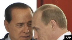 Silvio Berlusconi (left) has a close relationship with Russia's Vladimir Putin. 