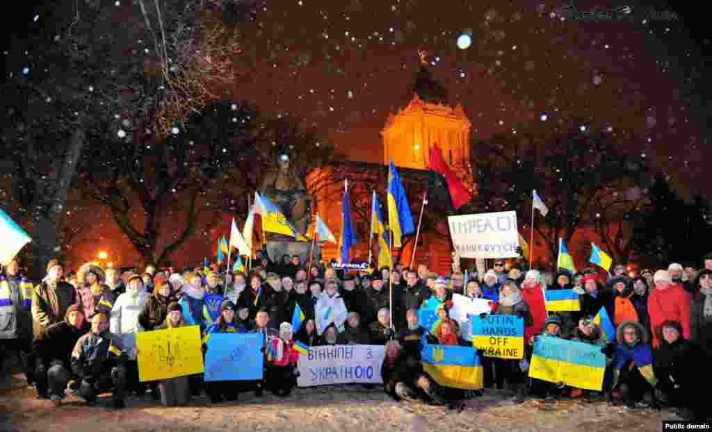 Євромайдан у Вінніпегу (Канада), 26 листопада 2013 року (фото з Facebook Norbert K. Iwan)