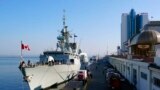 Фрегат королевских военно-морских сил Канады Toronto в порту Одессы. 1 апреля 2019