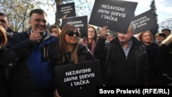 Protesti protiv političkih pritisaka na javni servis Crne Gore