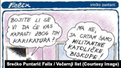 Karikatura Srećka Puntarića Felixa u Večernjem listu