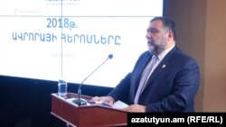 Рубен Варданян во время церемонии вручения премии «Аврора», Ереван, 24 апреля 2018 г․